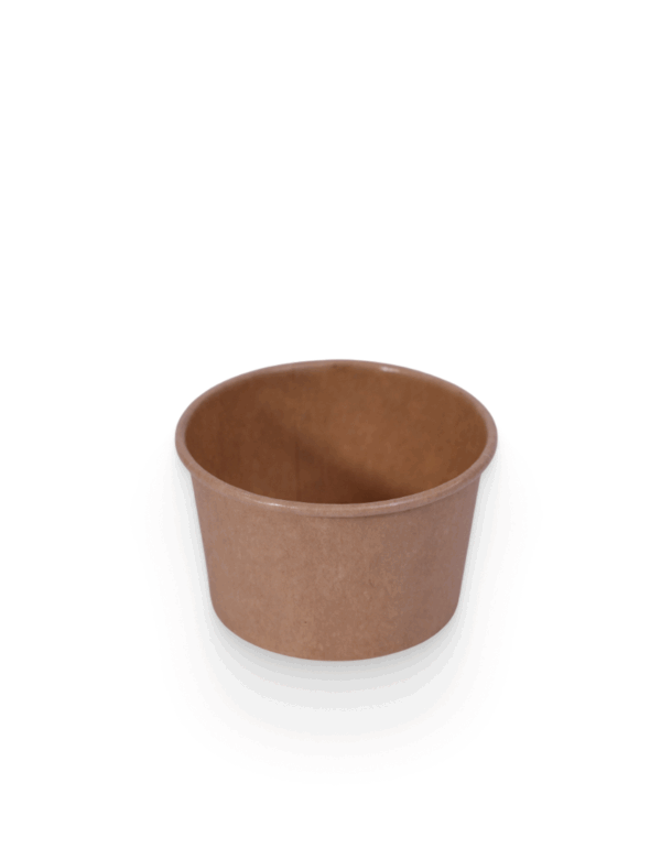 3 oz brown kraft paper ice cream cup - Image 2