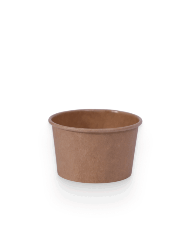 3 oz brown kraft paper ice cream cup - Image 3